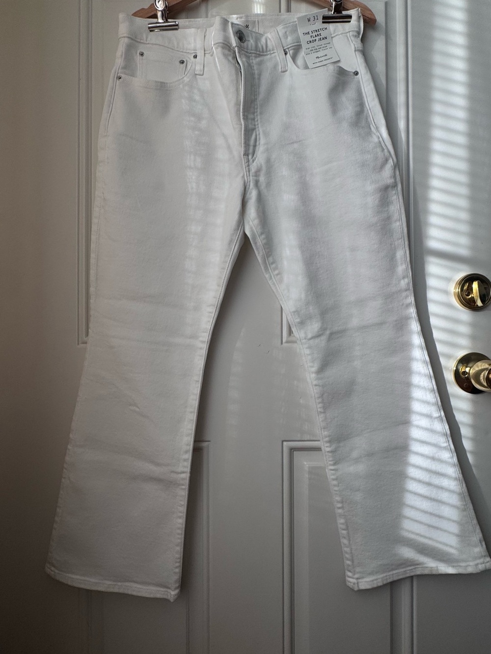Madewell The Flare Crop Jean in Super Stretch Denim, size 31 , NWT - Picture 5 of 11